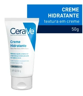 Creme Hidratante com 3 Ceramidas para Pele Seca e Extrasseca CeraVe 50g — CeraVe — Beleza