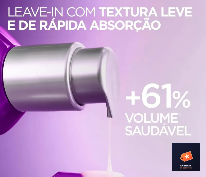 LOréal Paris Elseve Collagen Lifter Kit Shampoo, Condicionador e Sérum Leave-in com Peptídeos e Proteção Térmica para Cabelos Finos, Volume em 3D, 400ml + 400ml + 100ml — foto 3