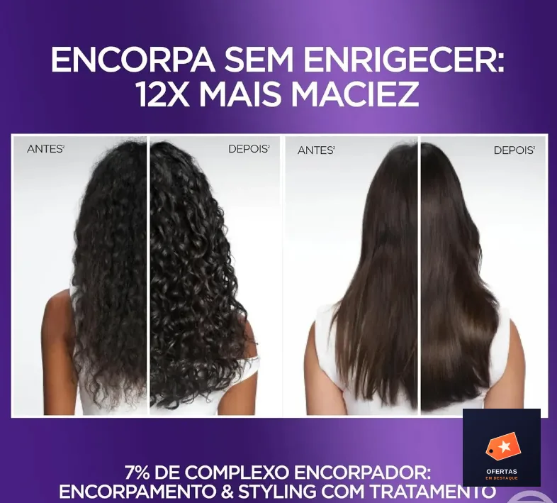 LOréal Paris Elseve Collagen Lifter Kit Shampoo, Condicionador e Sérum Leave-in com Peptídeos e Proteção Térmica para Cabelos Finos, Volume em 3D, 400ml + 400ml + 100ml — foto 6